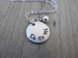 Do Re Mi Inspiration Necklace- "Do Re Mi" - Hand-Stamped Necklace with an accent bead in your choice of colors