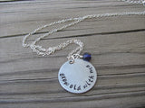 Grow Old With Me Inspiration Necklace- "grow old with me" - Hand-Stamped Necklace with an accent bead in your choice of colors