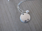 Marathon Necklace- "26.2"- Hand-Stamped Necklace with an accent bead in your choice of colors