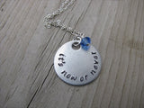It's Now Or Never Inspiration Necklace- "it's now or never" - Hand-Stamped Necklace with an accent bead in your choice of colors