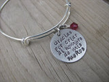 Spanish quote- Mother in Law Bracelet- "Gracias por criar al hombre de mis sueños" Bracelet-  Hand-Stamped Bracelet- Adjustable Bangle Bracelet with an accent bead of your choice