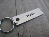 Truth Inspiration Keychain - "truth" - Hand Stamped Metal Keychain- small, narrow keychain