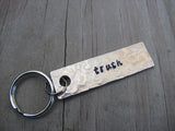 Truth Inspiration Keychain - "truth" - Hand Stamped Metal Keychain- small, narrow keychain